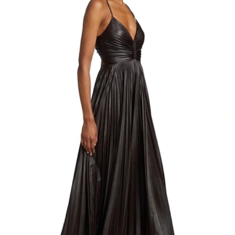 ALC Ariya Vegan Leather Brown Gown - Picture 4 of 10